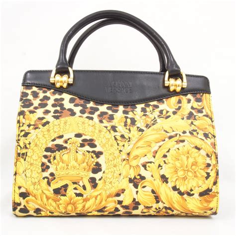 versace leopard print bag|versace leather handbags.